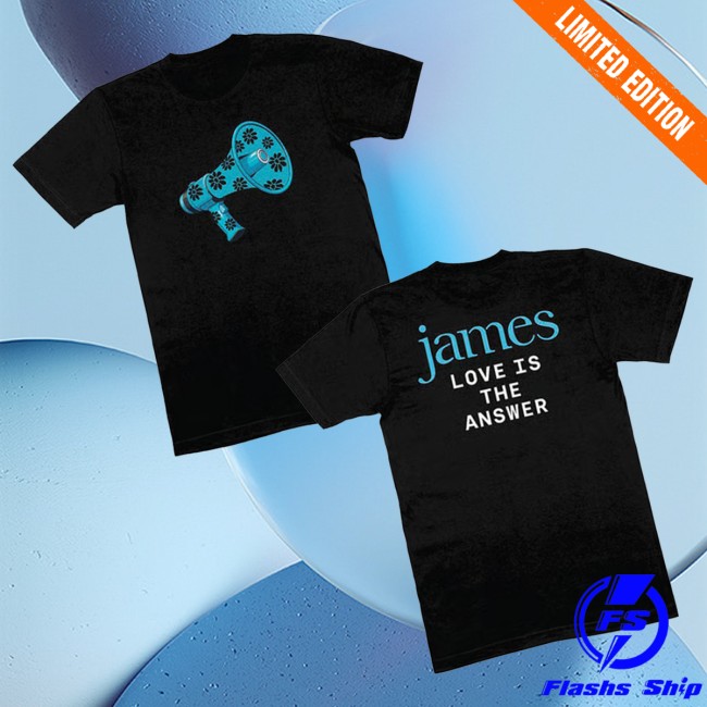 James Merch Store Megaphone Tee Black