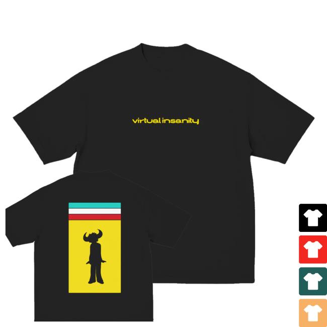 Jamiroquai Merch Shop Store Virtual Insanity (30Th Anniversary) Single Cover Black T-Shirt