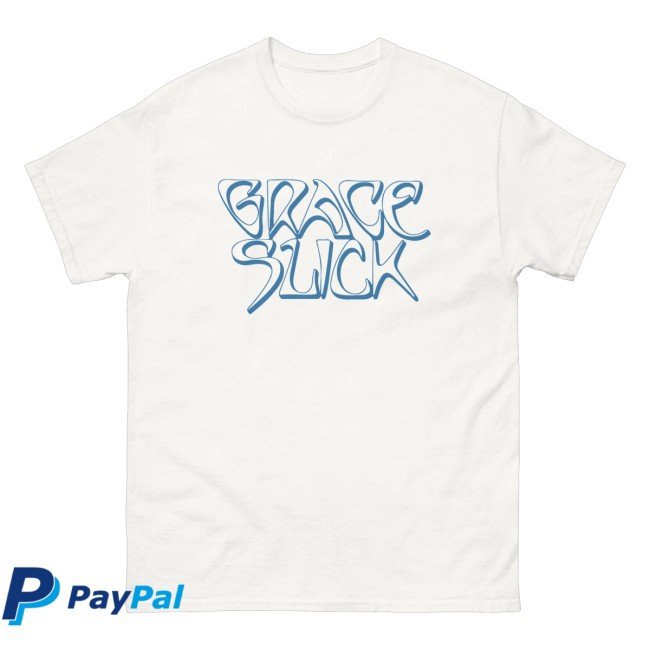 Jefferson Airplane Merch Store Grace Slick Logo Tee White
