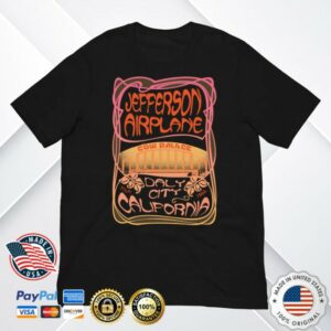 Jefferson Airplane Merch Store Jefferson Airplane Daly City Tour Tee