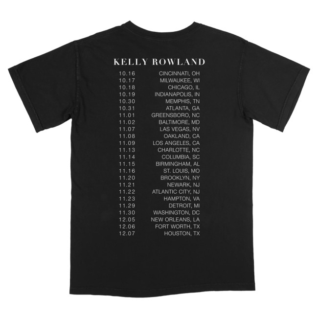 Kelly Rowland Merch Store Photo Tour Tee Black&White