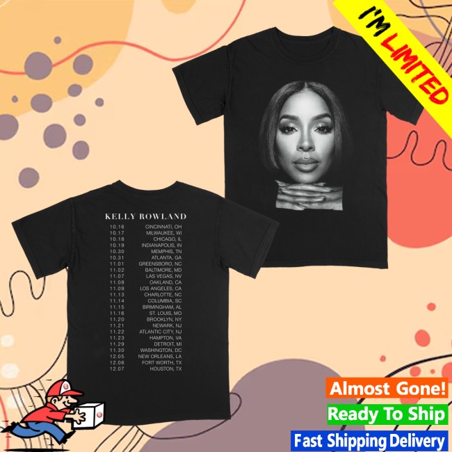 Kelly Rowland Merch Store Photo Tour Tee Black&White