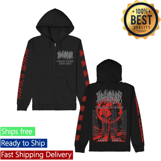 Kings Road Store Merch Blood Incantation (Absolute Elsewhere World Tour 2025) Zip-Hoodie