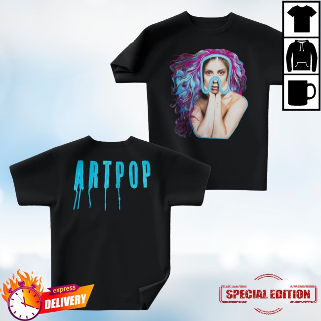 Lady Gaga Store Merch Lady Gaga Artpop Marker Collage Mask T-Shirt 5 Lady Gaga Store Merch Lady Gaga Artpop Marker Collage Mask T-Shirt