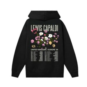 Lewis Capaldi Store Merch Floral Dateback Tour Hoodie