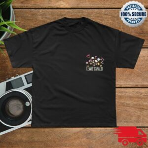 Lewis Capaldi Merch Store Floral Dateback Tour Tee