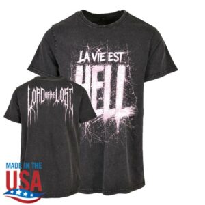 Lord Of The Lost Merch Shop Store La Vie Est Hell Acid Washed Unisex Shirt