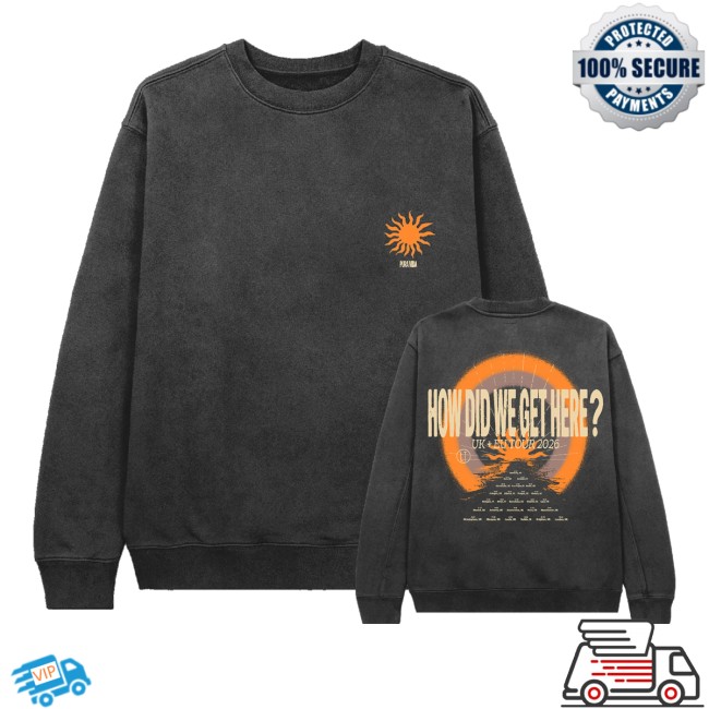Louis Tomlinson Store Merch How Did We Get Here Tour Uk & Eu Charcoal Crewneck