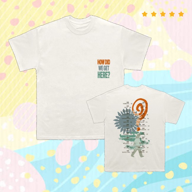 Louis Tomlinson Store Merch How Did We Get Here Tour Uk & Eu White Shirt