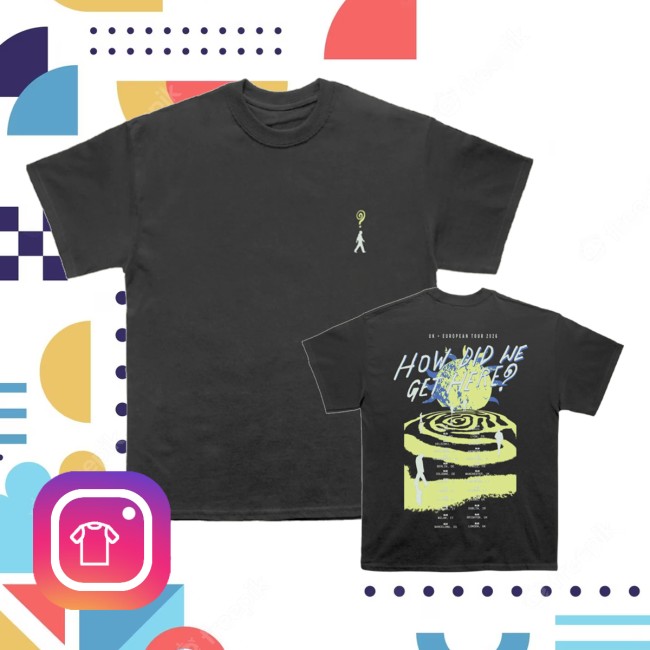 Louis Tomlinson Store Merch How Did We Get Here Uk-Eu Tour Black Shirt