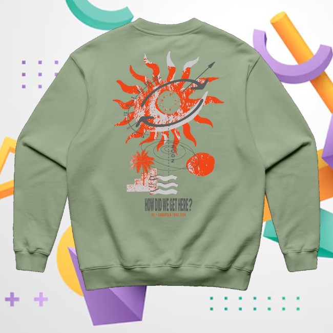 Louis Tomlinson Store Merch How Did We Get Here Uk-Eu Tour Green Crewneck
