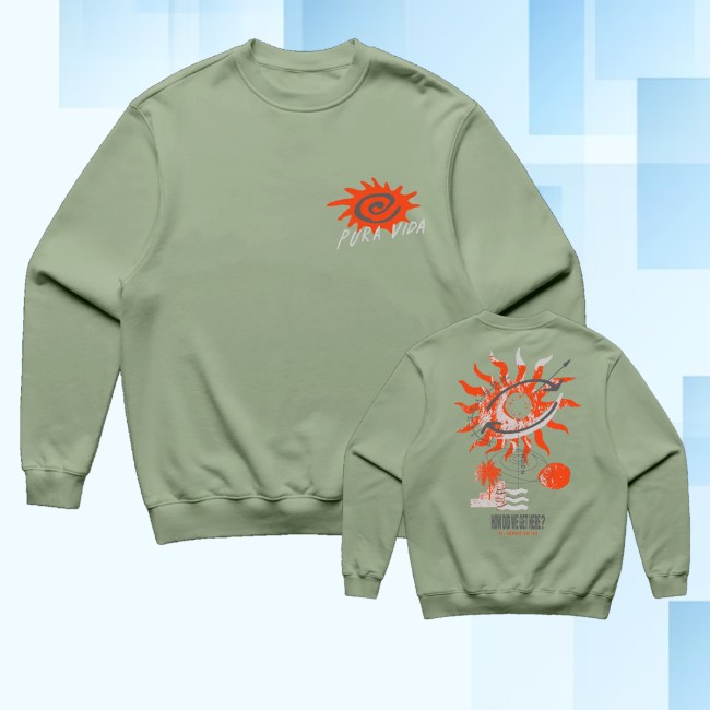 Louis Tomlinson Store Merch How Did We Get Here Uk-Eu Tour Green Crewneck