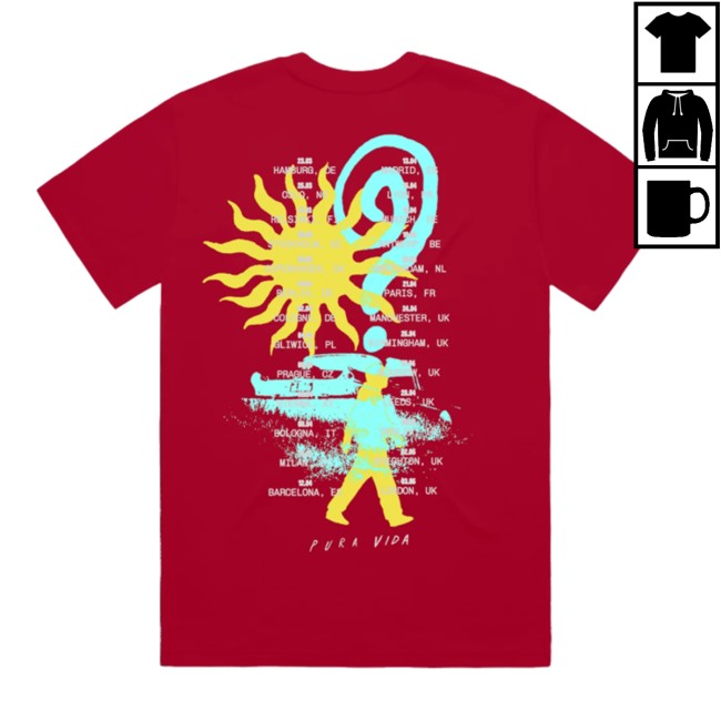 Louis Tomlinson Store Merch How Did We Get Here Uk-Eu Tour Red Shirt