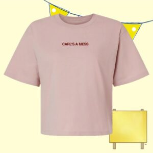 Loverboy Merch Store Carl's A Mess Baby Crop Tee Blush