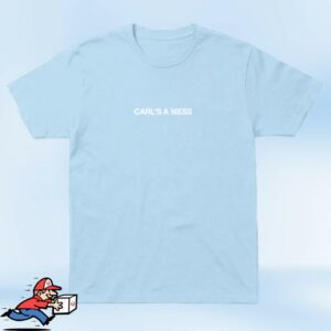 Loverboy Merch Store Carl's A Mess Tee Light Blue