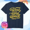 Mercyme Merch Store Blue Word Of God Speak Tee