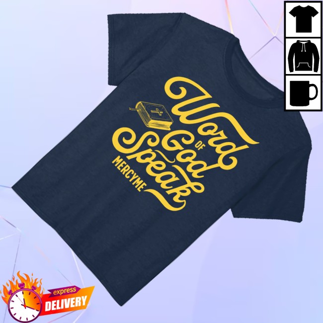 Mercyme Merch Store Blue Word Of God Speak Tee