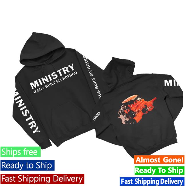 Ministry Merch Shop Store Jesus Built My Hotrod Pullover Hoodie