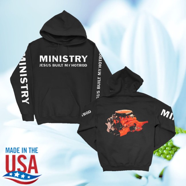 Ministry Store Merch Jesus Built My Hotrod Pullover Hoodie (Black)