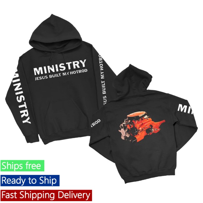 Ministry Store Merch Jesus Built My Hotrod Pullover Hoodie Black
