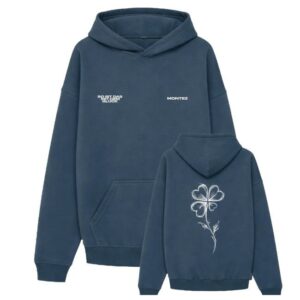 Montez Merch Store So Ist Das Mit Dem Gluck Kleeblatt Washed Blue Hoodie