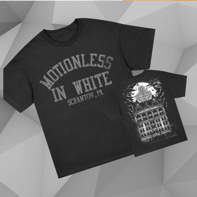 Motionless In White Store Merch Afraid Of The Dark Poster Shirt (Black)