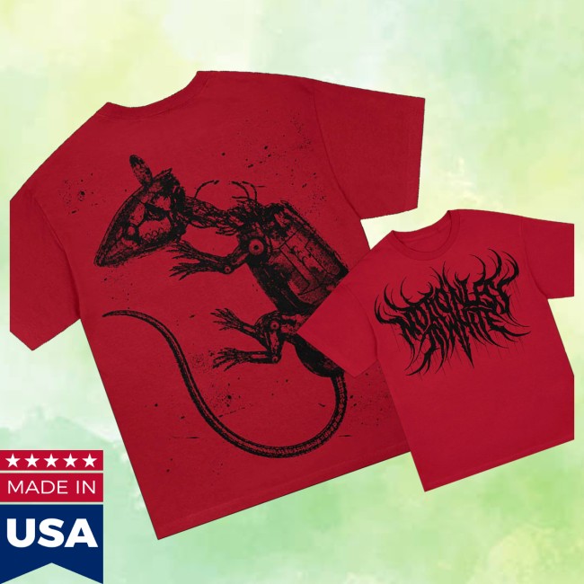 Motionless In White Store Merch Cyber Rat Shirt (Red)
