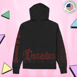 Motionless In White Store Merch Decades Zip Up Hoodie (Black)