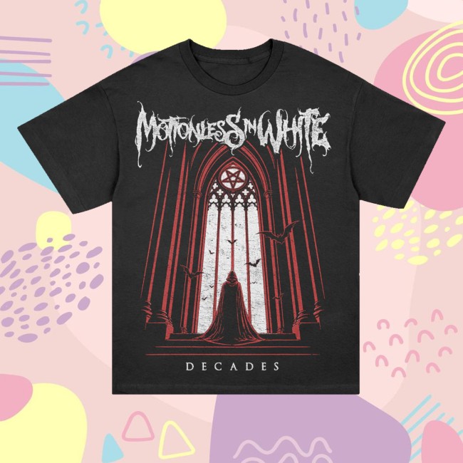 Motionless In White Store Merch Tracklist Tour Dates Shirt (Black)