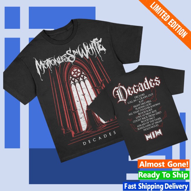Motionless In White Store Merch Tracklist Tour Dates Shirt (Black)