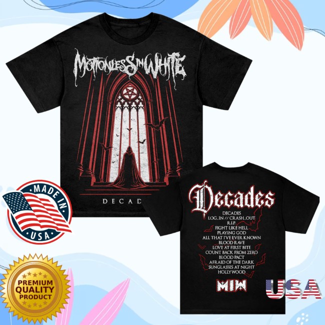 Motionless In White Store Merch Tracklist Tour Dates T-Shirt
