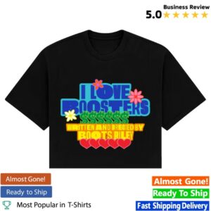 Neon Merch Store Store I Love Boosters Cropped T-Shirt