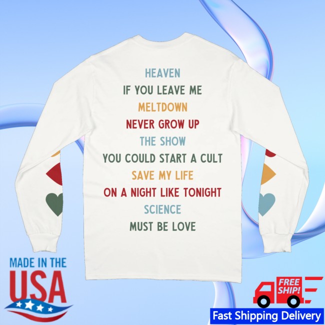 Niall Horan Store Merch Tracklist Long Sleeve