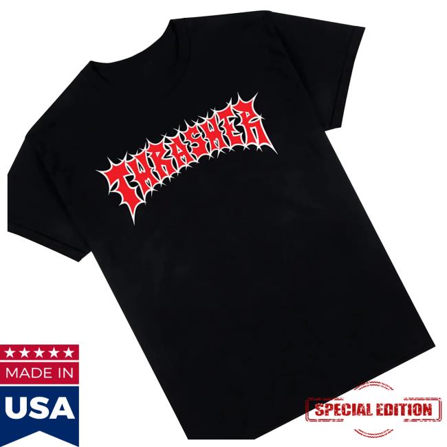 Note Merch Shop Store Thrasher Spikey T Shirt Black 3 Note Merch Shop Store Thrasher Spikey T Shirt Black