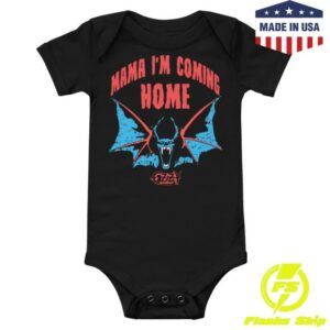 Ozzy Osbourne Store Merch Mama I'm Coming Home Bat Onesie