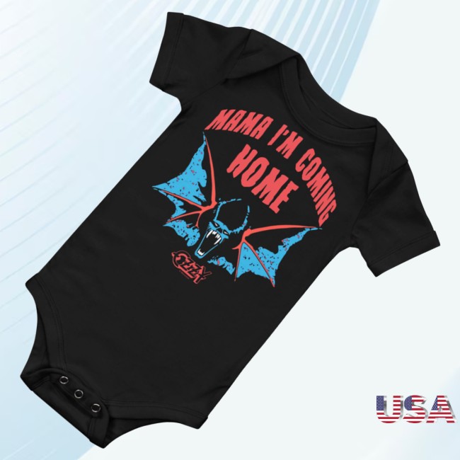 Ozzy Osbourne Store Merch Mama I'm Coming Home Bat Onesie