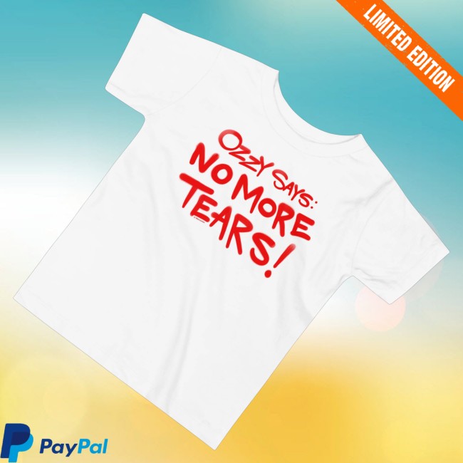 Ozzy Osbourne Store Merch Ozzy Says No More Tears Toddler Tee