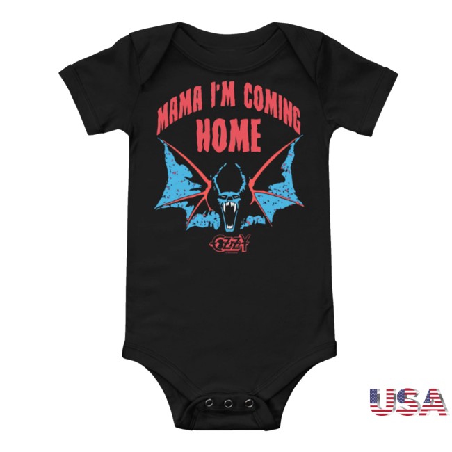 Ozzy Store Merch Mama I'm Coming Home Bat Onesie
