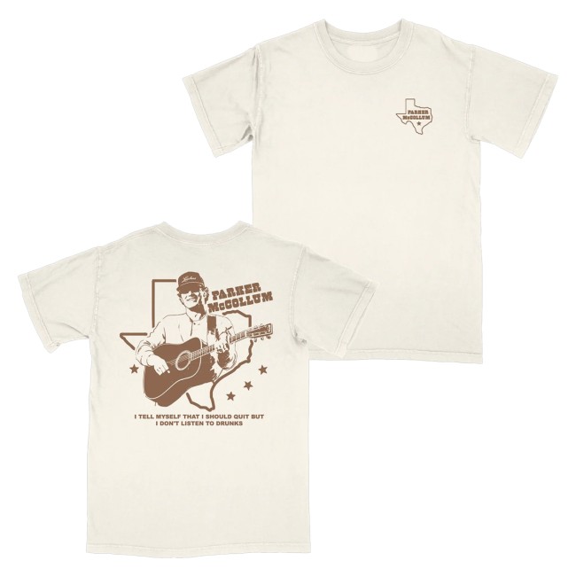 Parker Mccollum Merch Store Cream Listen To Drunks Tee