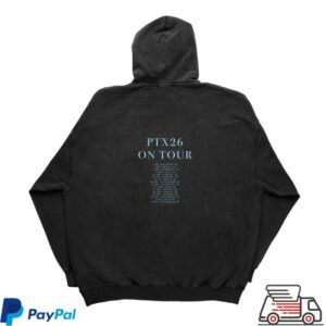 Pentatonix Store Merch Ptx 26 On Tour Black Pullover Hoodie