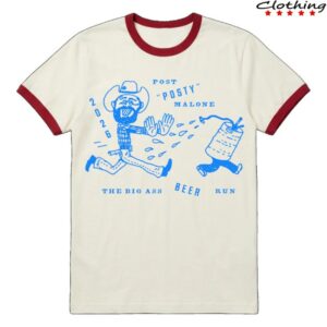 Post Malone Merch Beer Run Ringer T-Shirt