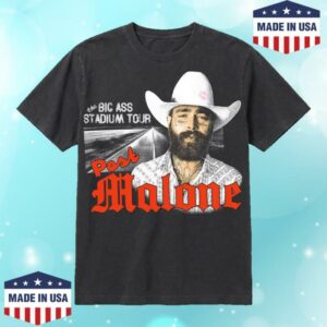 Post Malone Merch Shop Store Big Ass Stadium Tour Photo T-Shirt