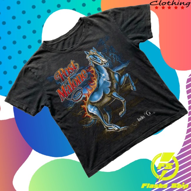 Post Malone Store Merch Chrome Horse Shirt