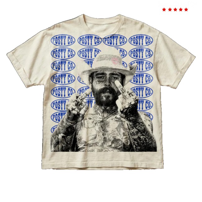 Post Malone Store Merch Posty Co Middle Finger Shirt