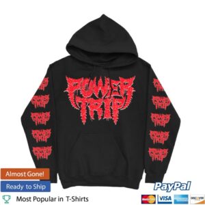 Power Trip Store Merch Distressed Logo Pullover Hoodie (Black)