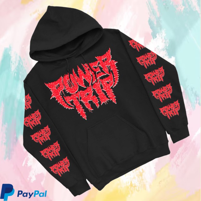 Power Trip Store Merch Distressed Logo Pullover Hoodie (Black)