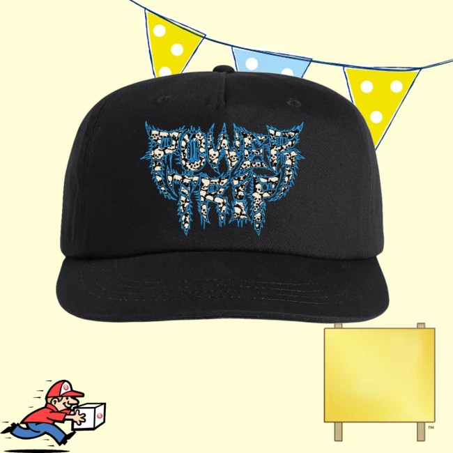 Power Trip Store Merch Skull Logo Snapback Hat (Black)