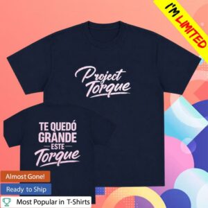 Project Torque Garage Merch Shop Store Te Quedo Grande Tee Navy