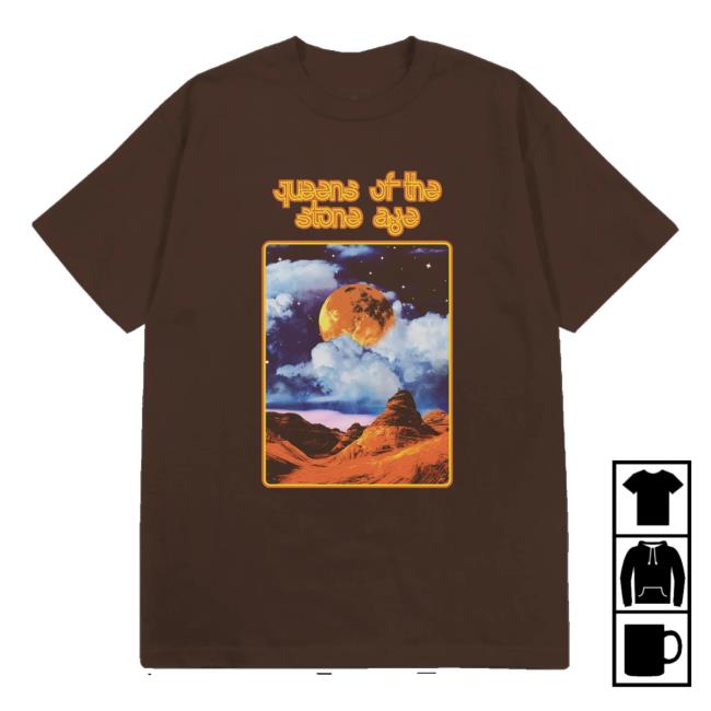 Queens Of The Stone Age Merch Moon Landscape Tee Shirt