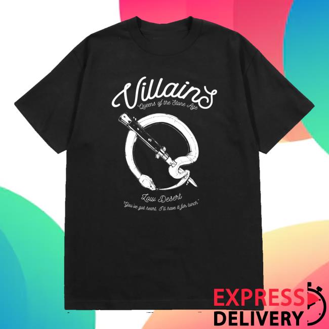 Queens Of The Stone Age Merch Snake Q Villains Tee Shirt
